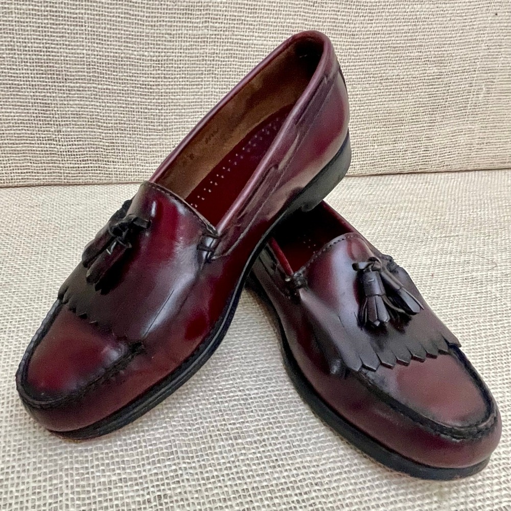 G.H. Bass Weejuns Original Oxblood Leather Dress Tassel‎ Loafers Mens Size 10